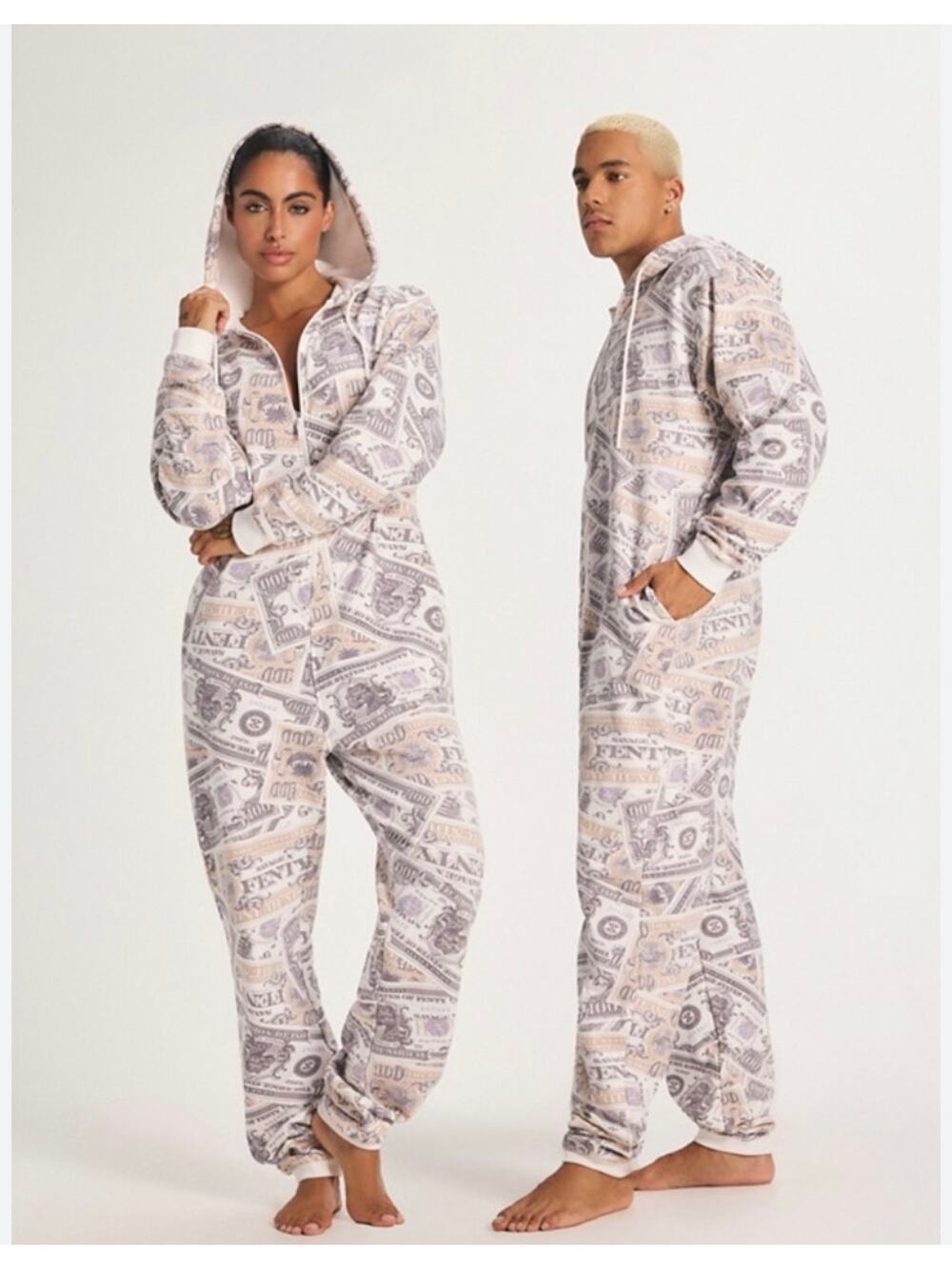 New Savage X Fenty Forever Savage Money Hooded Onsie, Size Medium